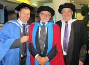 From left to right: Dr. Andy Jenkins, Chris Savage, Prof. Colin Bamford